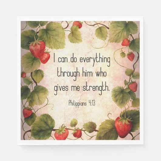 ピリピ4:13聖書の時代を超えたデザイン スタンダードランチョンナプキン (正面)