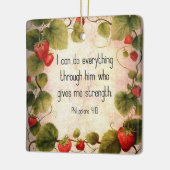 ピリピ4:13聖書の時代を超えたデザイン セラミックオーナメント (左)
