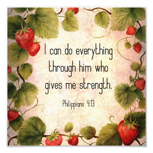 ピリピ4:13聖書の時代を超えたデザイン フォトプリント (正面)