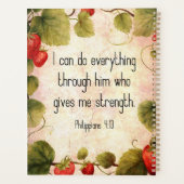 ピリピ4:13聖書の時代を超えたデザイン プランナー手帳 (裏面)