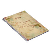 ピリピ4:13聖書の聖なる書物、 経典フローラ ノートブック (右側)