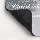 ピリピ4:13聖書の聖句の威厳のある海 マウスパッド (コーナー)