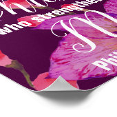 ピリピ4:13聖書の聖句フローラ ポスター (角)