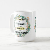 ピリピ4:13聖書の聖句引用文 コーヒーマグカップ (正面左)