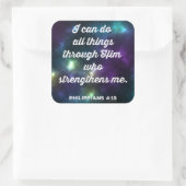 ピリピ4:13聖書の詩 スクエアシール (バッグ)