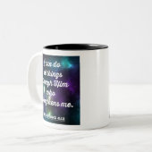 ピリピ4:13聖書の詩 ツートーンマグカップ (正面左)