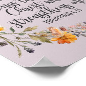 ピリピ4:13聖書聖なる書物、 経典聖句フローラボホ ポスター (角)