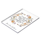 ピリピ4:13聖書聖なる書物、 経典聖句フローラ ノートブック (左側)