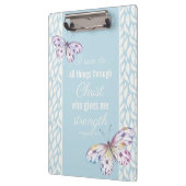 ピリピ4:13蝶 クリップボード (左)