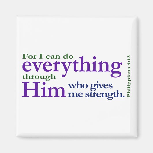 ピリピ4:13 マグネット (正面)