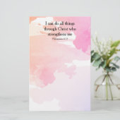 ピリピ4:13、聖書の聖句 便箋 (スタンド正面)