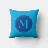 ピリピ4:13 |青 |リバーシブル |モノグラム クッション (裏面)