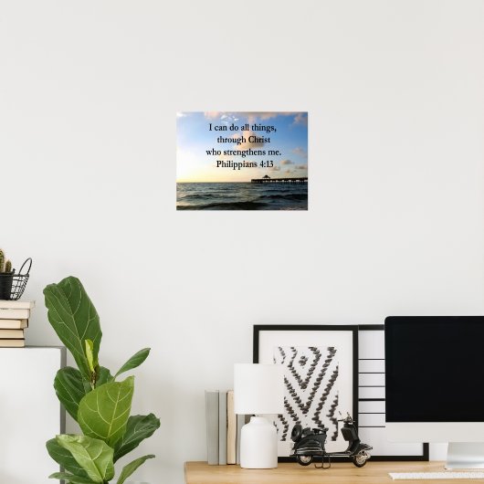 ピリピ4:13 HOPE ポスター (ホームオフィス)