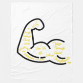 ピリピ4:13 KJV聖句 フリースブランケット (正面)