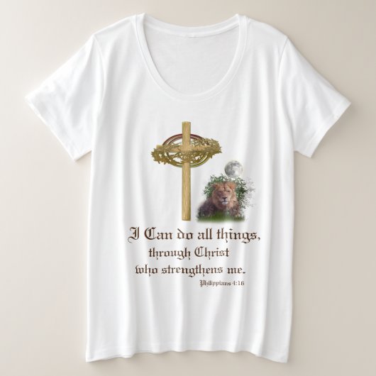 ピリピ4:16 プラスサイズTシャツ (デザイン正面)