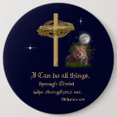 ピリピ4:16 缶バッジ (正面)