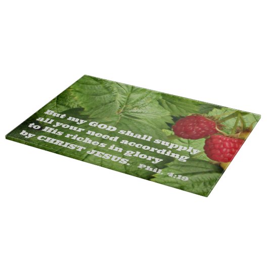 ピリピ4:19しかし私の神は全てのあなたの神を与える カッティングボード (角)