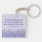 ピリピ4:19聖書の聖句わたしの神が与える キーホルダー (裏面)