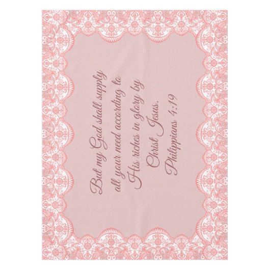ピリピ4:19 テーブルクロス (正面)
