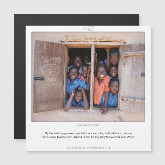 ピリピ4:19-20 GOD'S PROMISE SCRIPIX MAGNETIC マグネット招待状 (正面/裏面)