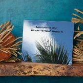 ピリピ4:4主に喜びなさい。 フォトプラーク (側面)