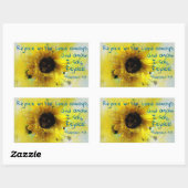 ピリピ4:4主に喜びなさい！聖書 長方形シール (シート)