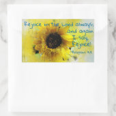 ピリピ4:4主に喜びなさい！聖書 長方形シール (バッグ)