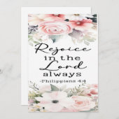 ピリピ4:4勇気付けられるカード サンキューカード (正面/裏面)