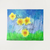 ピリピ4:4、主に喜びなさい タペストリー (正面(横))