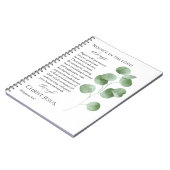 ピリピ4:4-7聖書の聖句ユーカリ離れス ノートブック (左側)