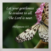 ピリピ4:5蝶の花 ポスター (正面)