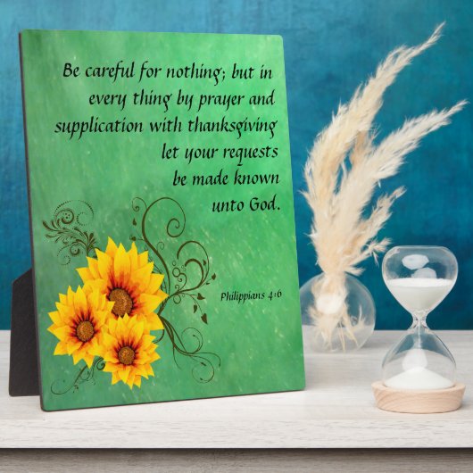 ピリピ4:6プラーク フォトプラーク (側面)