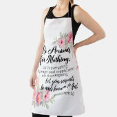 ピリピ4:6何も心配しないピンクのフローラ エプロン (インサイチュ)