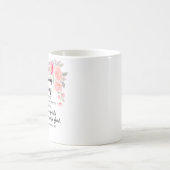 ピリピ4:6何も心配しないピンクのフローラ コーヒーマグカップ (中央)