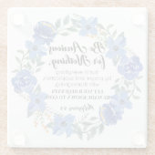 ピリピ4:6何も心配しない青いフローラ ガラスコースター (裏面)