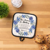 ピリピ4:6何も心配しない青いフローラ 鍋敷き (トップダウン)