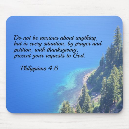 ピリピ4:6何も気にしないで マウスパッド (正面)