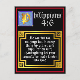 ピリピ4:6啓示された手紙の聖句 シーズンポストカード