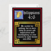 ピリピ4:6啓示された手紙の聖句 シーズンポストカード (正面/裏面)