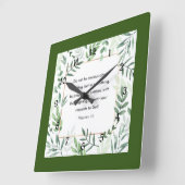 ピリピ4:6、聖書の詩、正方形の壁時計 スクエア壁時計 (傾斜)