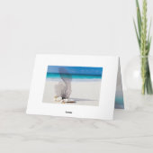 ピリピ4:6-7より祈も心配の少ない砂のビーチ カード (裏面)