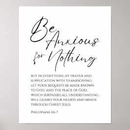 ピリピ4:6-7キリスト教の無さに不安を抱く ポスター