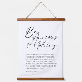 ピリピ4:6-7キリスト教の無さに不安を抱く 吊り下げ型タペストリー