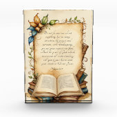 ピリピ4:6-7キリスト教の聖書聖句アート フォトブロック (正面)