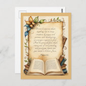 ピリピ4:6-7キリスト教の聖書聖句アート ポストカード (正面/裏面)