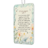 ピリピ4:6-7キリスト教聖書聖句の水色 カーエアーフレッシュナー (左)