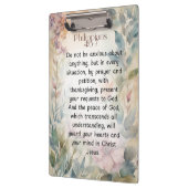 ピリピ4:6-7キリスト教聖書聖句の水色 クリップボード (左)