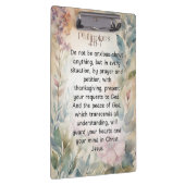 ピリピ4:6-7キリスト教聖書聖句の水色 クリップボード (右)