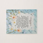 ピリピ4:6-7キリスト教聖書聖句の水色 ジグソーパズル (横)