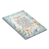 ピリピ4:6-7キリスト教聖書聖句の水色 ノートブック (右側)